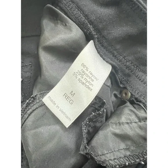 Maurices Womens Medium (30x24) Knit Ankle Stretch Zip Casual Dress Pants Black - Picture 4 of 7